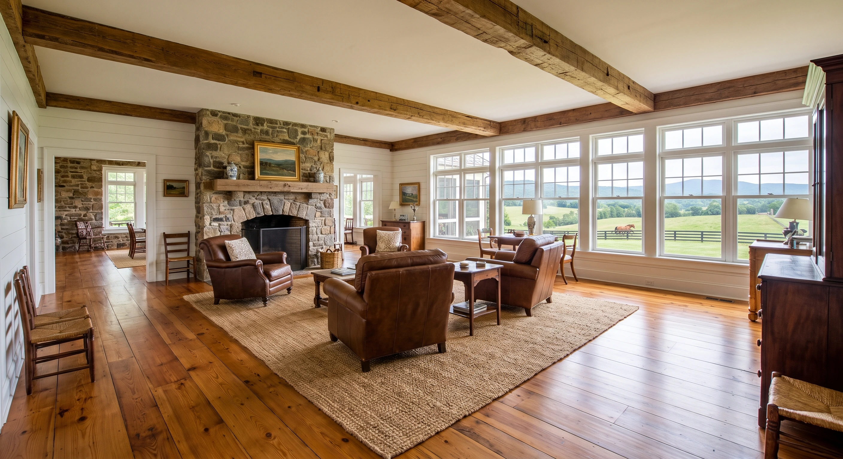 Spectacularly refinished hardwood floor in Chesapeake home