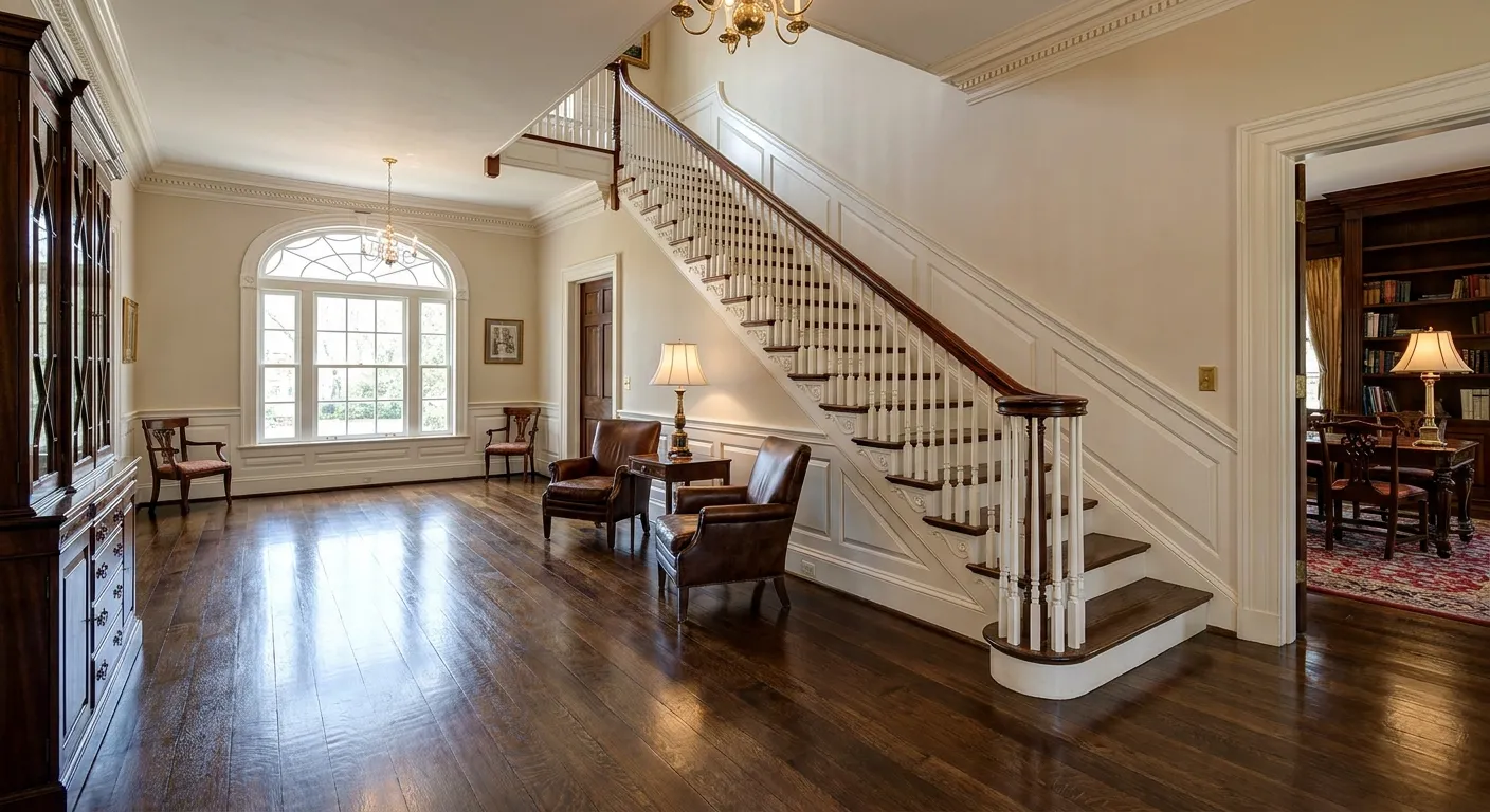Spectacularly refinished hardwood floor in historic home